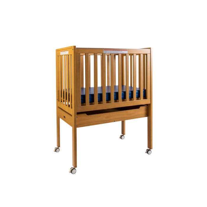 Backsaver Compact Cot Honey Elm With Mattress 105.5cmLx71