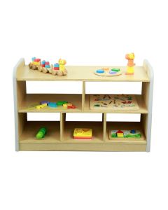 Soft Edges Toddler Solid Birch Open Shelving Unit 5 Spaces 89cmW x 40cmD x 60cmH