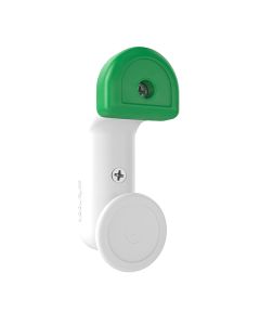 Oz-i Two-Point Bag & Hat Hook WHITE BODY with GREEN BUTTON 150pcs