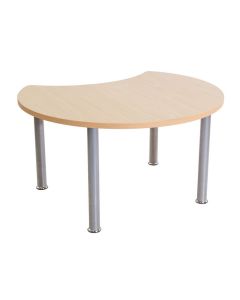 Students 3/4 Circle Laminated Table Birch 105cm Diameter x 50cmH