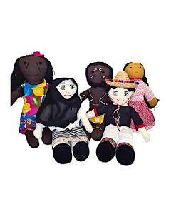 Fabric Dolls From Around the World Set B 5pcs